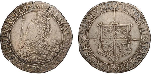 1 Crown 英格兰王国 銀 Elizabeth I (1533-1603)