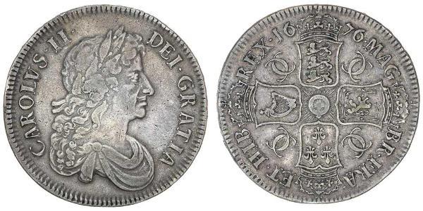 1 Crown 英格兰王国 銀 查理二世 (英格兰) (1630 - 1685)