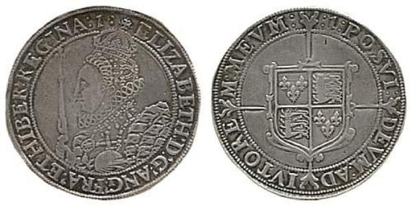 1 Crown 英格兰王国 銀 Elizabeth I (1533-1603)