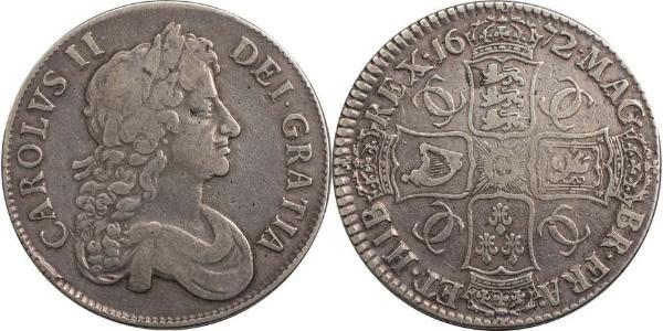 1 Crown 英格兰王国 銀 查理二世 (英格兰) (1630 - 1685)