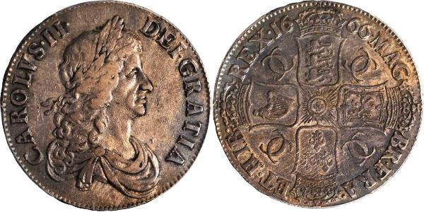 1 Crown 英格兰王国 銀 查理二世 (英格兰) (1630 - 1685)