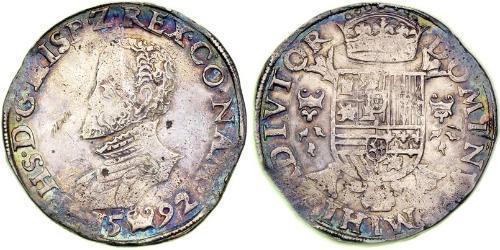 1 Daalder Repubblica delle Sette Province Unite (1581 - 1795) Argento Filippo II di Spagna (1527-1598)