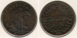 1 Daler Suecia Cobre 