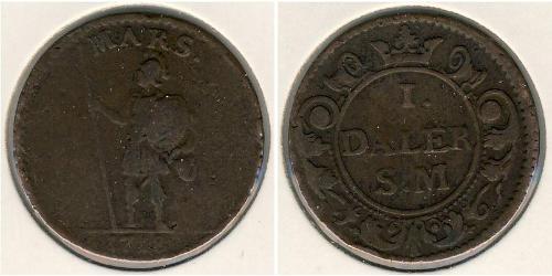 1 Daler Sweden Copper 