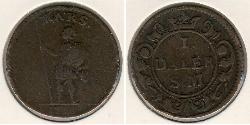 1 Daler Schweden Kupfer 