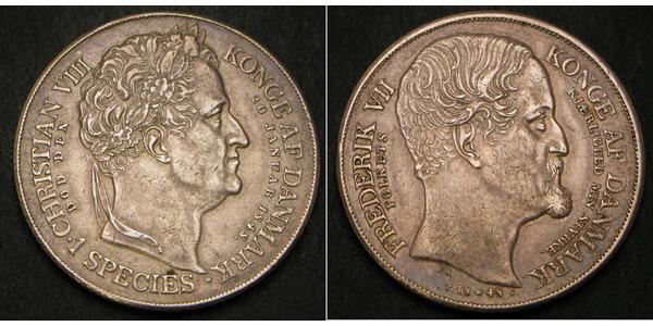 1 Daler Dänemark Silber 