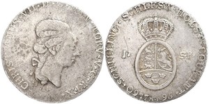 1 Daler / 1 Speciedaler Danimarca-Norvegia (1536-1814) Argento Cristiano VIII di Danimarca (1786 - 1848)