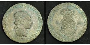 1 Daler / 1 Speciedaler Danimarca-Norvegia (1536-1814) Argento Cristiano VIII di Danimarca (1786 - 1848)