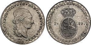 1 Daler / 1 Speciedaler Reino de Dinamarca y Noruega (1536-1814) Plata Cristián VIII de Dinamarca (1786 - 1848)