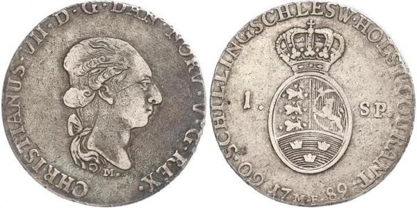 1 Daler / 1 Speciedaler Reino de Dinamarca y Noruega (1536-1814) Plata Cristián VIII de Dinamarca (1786 - 1848)