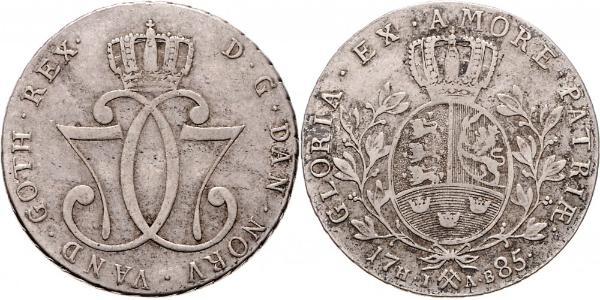 1 Daler / 1 Speciedaler Norwegen Silber Christian VII. (Dänemark und Norwegen) (1749 - 1808)