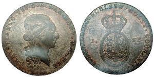 1 Daler / 1 Speciedaler Denmark-Norway (1536-1814) Silver Christian VIII of Denmark (1786 - 1848)