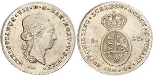 1 Daler / 1 Speciedaler Denmark-Norway (1536-1814) Silver Christian VIII of Denmark (1786 - 1848)