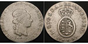 1 Daler / 1 Speciedaler Denmark-Norway (1536-1814) Silver Christian VIII of Denmark (1786 - 1848)