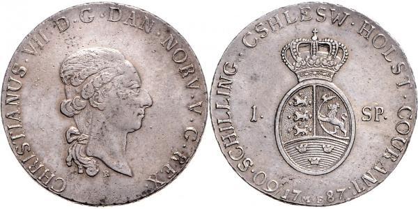 1 Daler / 1 Speciedaler Датське-норвежське королівство (1536-1814) Серебро Кристиан VIII король Дании (1786 - 1848)