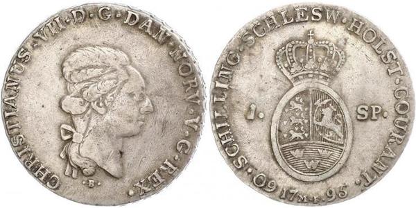 1 Daler / 1 Speciedaler Датське-норвежське королівство (1536-1814) Серебро Кристиан VIII король Дании (1786 - 1848)