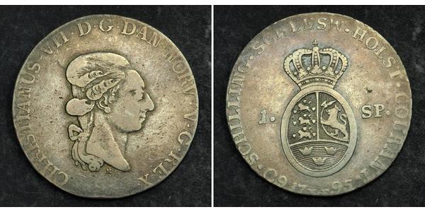 1 Daler / 1 Speciedaler Датське-норвежське королівство (1536-1814) Серебро Кристиан VIII король Дании (1786 - 1848)