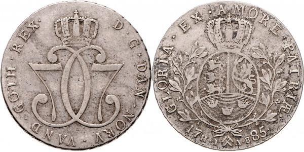 1 Daler / 1 Speciedaler Норвегия Серебро Кристиан VII (король Дании) (1749 - 1808)