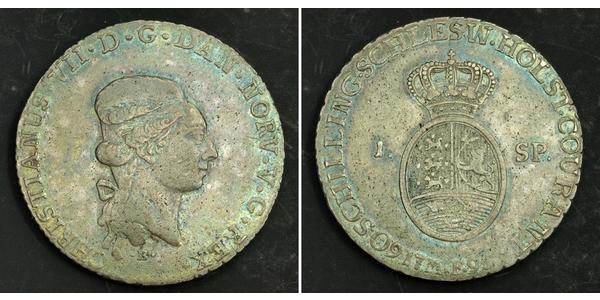 1 Daler / 1 Speciedaler Датско-норвежское королевство (1536-1814) Срібло Крістіан VIII король Данії (1786 - 1848)