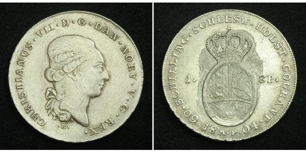 1 Daler / 1 Speciedaler Denmark-Norway (1536-1814) 銀 克里斯蒂安八世 (1786 - 1848)