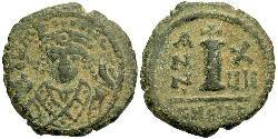 1 Decanummium Byzantinisches Reich (330-1453) Bronze Maurikios (539-602)