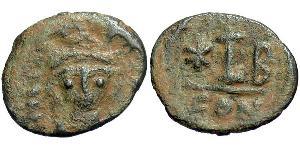 1 Decanummium 拜占庭帝国 青铜 Maurice Tiberius (539-602)