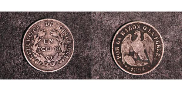 1 Decimo Chile Silber 