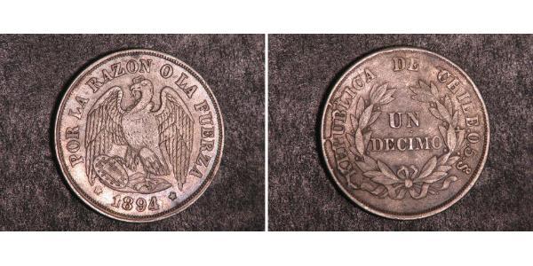 1 Decimo Chile Silber 