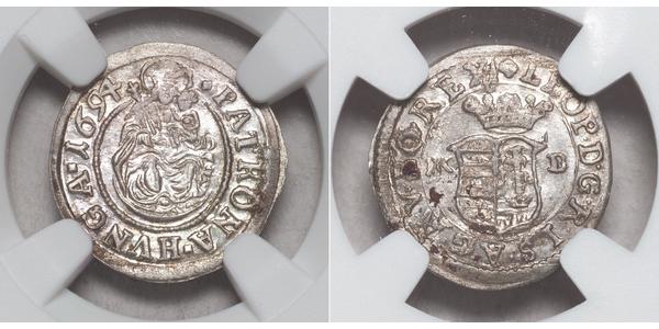1  Denar Угорщина Срібло Леопольд I Габсбург(1640-1705)
