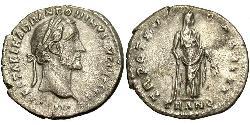 1 Denario Impero romano (27BC-395) Argento Antonino Pio  (86-161)