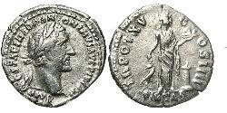 1 Denario Impero romano (27BC-395) Argento Antonino Pio  (86-161)