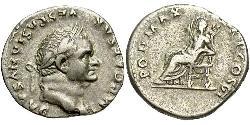 1 Denario Impero romano (27BC-395) Argento Vespasiano (9-79)