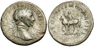 1 Denario Impero romano (27BC-395) Argento Traiano (53-117)