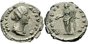 1 Denario Impero romano (27BC-395) Argento Faustina II (130-175)