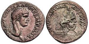 1 Denario Impero romano (27BC-395) Argento Claudio I (10BC-54)