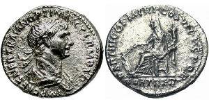 1 Denario Impero romano (27BC-395) Argento Traiano (53-117)