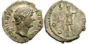 1 Denario Impero romano (27BC-395) Argento Adriano (76 - 138) 