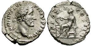 1 Denario Impero romano (27BC-395) Argento Antonino Pio  (86-161)