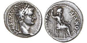 1 Denario Impero romano (27BC-395) Argento Tiberio Claudio Nerone (42 BC-37)