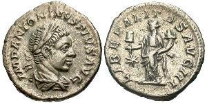 1 Denario Impero romano (27BC-395) Argento Eliogabalo (203-222)