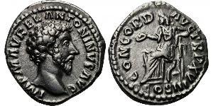 1 Denario Impero romano (27BC-395) Argento Marco Aurelio (121-180)