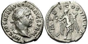 1 Denario Impero romano (27BC-395) Argento Traiano (53-117)