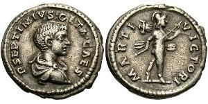 1 Denario Impero romano (27BC-395) Argento Geta (189-211)