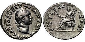 1 Denario Impero romano (27BC-395) Argento Vespasiano (9-79)