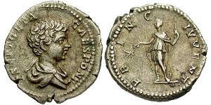 1 Denario Impero romano (27BC-395) Argento Geta (189-211)