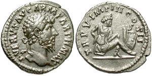 1 Denario Impero romano (27BC-395) Argento Lucio Vero (130-169)