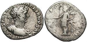 1 Denario Impero romano (27BC-395) Argento Adriano (76 - 138) 