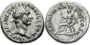 1 Denario Impero romano (27BC-395) Argento Traiano (53-117)