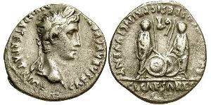 1 Denario Impero romano (27BC-395) Argento Augustus (63BC- 14) 