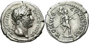 1 Denario Impero romano (27BC-395) Argento Adriano (76 - 138) 